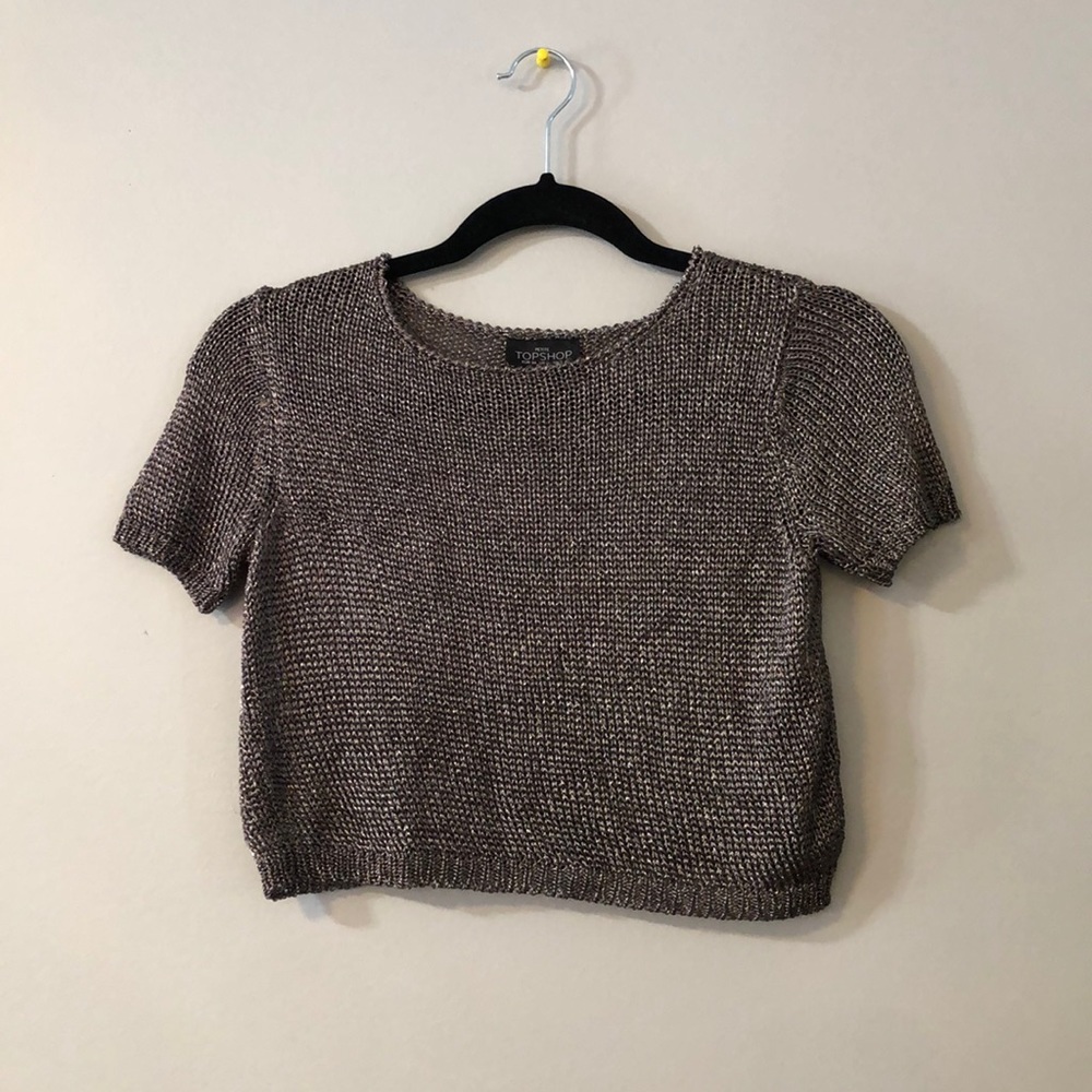 💫 3 for 30 💫 Top Shop Petite Metallic Crop Top